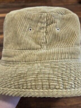 Lands' End Tan Corduroy Bucket Hat Size L